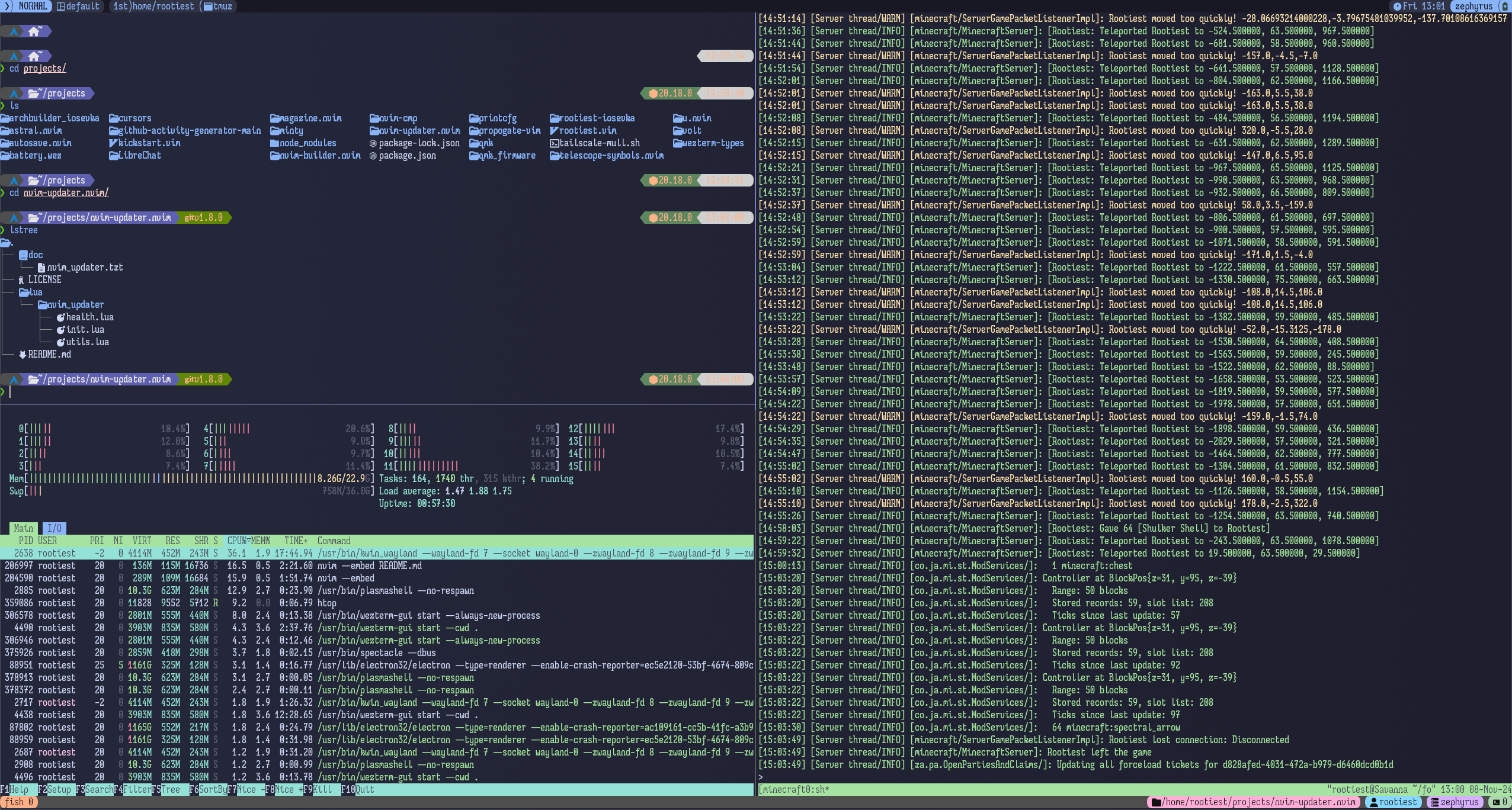 Rootiest Tmux